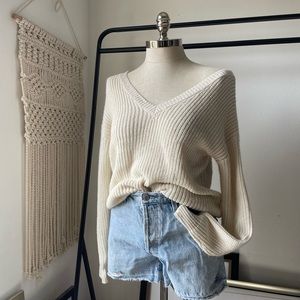 Cream knit sweater